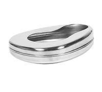 Padella da Letto in Acciaio Inox, Comoda, per Anziani Allettati | Forma Sagomata e Finitura Liscia, Facile da Pulire, Uso Domestico, Colore Argento, Anti-splash