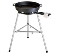Padella di Ferro Ø 50 CM Con 2-Ring-Brenner E Paella-Fibel: Resistente Treppiedi