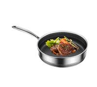 Padella di frittura non stick, pentole di padella profonda 18.5x11.81 pollici per cucina a caldo e rilascio facile, perfetta per la frittata di bistecca omeletta cucina inossidabile inossidabile 1150