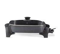 PADELLA ELETTRICA ANTIADERENTE CON COPERCHIO VETRO TEMPERATO 2200W Ø 40CM NEDIS