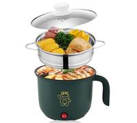 Padella elettrica, Mini elettrica calda pot, 1,8 litri elettrico caldo pot, portatile antiaderente multicooker, portatile veloce, pentola elettrica per casa ufficio sonno+vapore