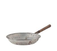 Padella Ferro Manico Legno Cm 24 Argento Lar