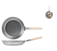 Padella Ferro Manico Legno Cm 28 Argento Lar
