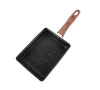 Padella for frittata giapponese con manico in legno, padella antiaderente for uova, rettangolare, Tamago, piccola for friggere utensili da cucina