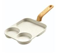 Padella for frittate, antiaderente, for colazione a 3 fori, for friggere bistecche, for tutti i piani cottura, for uso domestico(Gas type)