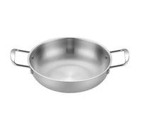 Padella for paella in acciaio inossidabile con manico, riso ai frutti di mare e pentola asciutta for cucina casalinga, pentole versatili for snack da picnic(18cm,G)