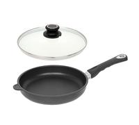 Padella Ghisa Lotus Piatta Ø 24cm, B 18cm, H 5,1cm Manico Smontabile + Coperchio