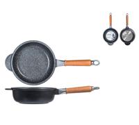 Padella H&H alta antiaderente pietra manico in legno diametro Cm 20