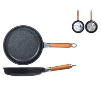 Padella H&H in alluminio pressofuso manico in legno, diametro 24 Cm