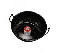 Garcima 5020003 - Padella Doppia Honda, con manici, smaltata 28 x 28 x 14 cm Nero