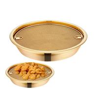 Padella in acciaio con griglia integrata | Teglia che riduce il grasso per la preparazione di cibi croccanti, stazione barbecue domestica, strumento culinario per cucinare fritti, casa