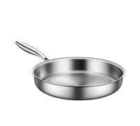 Padella in acciaio inox - Padelle antiaderenti | Design con manico | multifunzione | Pentole per friggere in padella | Padelle per salse per omelette e bistecche alla griglia