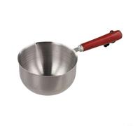 Padella in acciaio inox per uso in cucina, per il riscaldamento e la preparazione del caffè, funziona su tutti i tipi di stufe (500 ml)