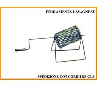 Padella in acciaio per castagne girevole a cilindro per sagre e aria aperta