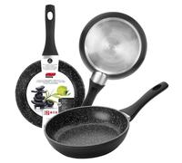 Padella in alluminio per induzione, diametro 22 cm, resistente, leggera, ideale per cucinare tutti i tipi di pasti.