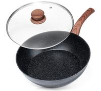 Padella in granito con coperchio in vetro BLACK&WOOD 28 cm, 3,5 l