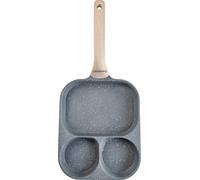 Padella in marmo 3 in 1 per uova, pancake e crêpes, 22x18 cm, grigia, KLAUSBERG