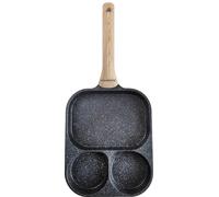 Padella in marmo 3 in 1 per uova, pancake e crêpes, 22x18 cm, NERA, KLAUSBERG KB