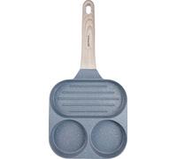 Padella in marmo 3 in 1 per uova, pancake e griglia per pancake, 18 cm, GRIGIA,
