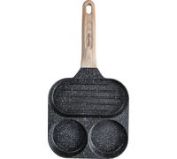 Padella in marmo 3 in 1 per uova, pancake e griglia per pancake, 18 cm, NERA, KL
