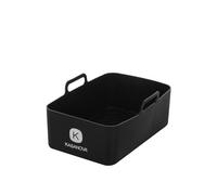 Padella in silicone con manici, 19,5 x 13 x 7, colore nero