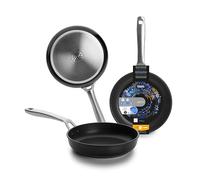 Padella in titanio da 18 cm con rivestimento antiaderente, adatta a tutti i tipi di cucine, manico ergonomico. Progettato per cucinare tutti i giorni.