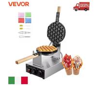 Padella Macchina x PANCAKE WAFFLE Maker Egg Bubble Acciaio Antiaderente Girevole