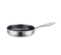 Padella multifunzione in acciaio inox 304 per uso alimentare, wok, a tre strati, griglia di cottura senza fumo (colore: 26 cm senza copertura)