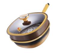 Padella: Padella Antiaderente Con Coperchio | Deep Sauté Per Frittate, Frittelle, Fritti, Compatibili Induction, Buco A Gas Ed Elettrico, Rivestimento In Titanio, Pietra In Ceramica, Set Di Pentole Da