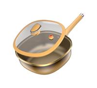 Padella - padelle non stick | Panna in lega di titanio | Pentola con coperchio e piroscafo | Profondi padelle | cucine per pentole per cucina a casa uova di pancake cottura elettrica campegg