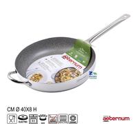 PADELLA PADELLONE DELUXE DIAM. CM 40 ALLUMINIO SATINATO INTERNO ANTIADERENTE