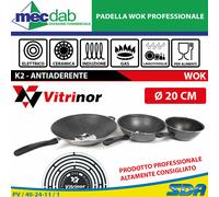 Padella Pentola WOK Antiaderente Professionale Ad Induzione Gas Ed Elettrico Vit