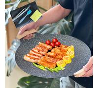 Padella per barbecue coreana, piastra rotonda, accessori per grigliate,