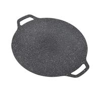 Padella per Barbecue Coreana, Piastra Rotonda con Rivestimento Antiaderente a 6 Strati, Piastra per Barbecue Rotonda, Griglia in Ghisa Smaltata, Compatibile per Induzione, Fornello a Gas, Piano(30 cm)