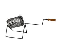 Padella per Castagne Girevole 85xØ18 cm con Supporto Rialzato in Acciaio
