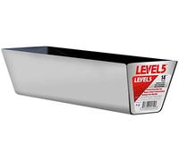 Padella per fango in acciaio inox da 35,6 cm + base ergonomica sagomata - LEVEL5 | Pro-Grade | Secchio vassoio per attrezzi per muratura a secco | 5-334