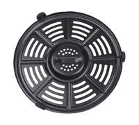 Padella per friggitrice ad aria con rivestimento antiaderente, piastra forata per AF100 AF150 FD401 OP300 OP500, vassoio cestello in acciaio al carbonio da 20 cm, nero
