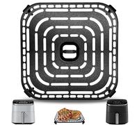 Padella per friggitrice ad aria COSORI TurboBlaze 6 Qt, antiaderente, 22 x 22 cm, griglia quadrata per friggitrice ad aria, accessori di ricambio, piastra per griglia con paraurti in gomma, lavabile