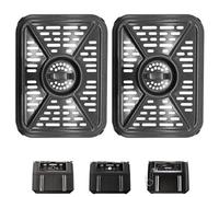 Padella per friggitrice ad aria GCQ per Ninja Foodi AF400EU 9,5 L 6 in 1 DualZone 2 cassetti, accessori di ricambio per friggitrice ad aria: piastra per grigliare, vassoio, lavabile in lavastoviglie