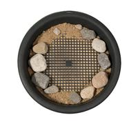 Padella per lavare l'oro, griglia per setaccio per pellet antiruggine, classica padella dorata, per piante in vaso, prospettiva, giardinaggio, mineraria e per setacciare frammenti di roccia, terreno e