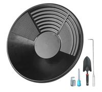 Padella Per Oro - PP + Metallo, Setaccio Per Prospezione, Set Da 5 Pezzi | Kit Di Panning Portatile, Strumento Di Setacciatura Manuale Per Fiumi All'aperto, Ruscelli, Spiagge, Esplorazione Della Natur