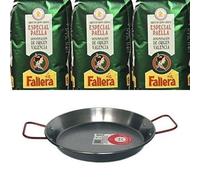 Padella per paella acciaio pulido 32cm + 3 kg Riso speciale per paella