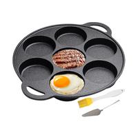 Padella per pancake in ghisa | Macchina per pancake multiforo antiaderente | Pancakes e uova fritte a 7 fori per gas | Design per cucinare bistecca crêpe pizza colazione frittura cottura alla griglia