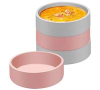 Padella per uova in camicia, 4 pezzi Stampo per uova per friggitrice ad Tazze per bracconiere in silicone antiaderente resistente al calore da 4 pollici Stampi silicone riutilizzabili Lavabil