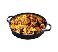 Padella per uova | Padella in ghisa con coperchio in - Padella con manico isolato dal calore per frittata bistecca cena snack colazione