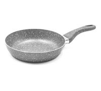 Zanetti Pietra Rara Padella Antiaderente Padella con Alluminio Manico Soft Touch Alta Resistenza, 28 cm Diametro, colore Grigio, Made in Italy