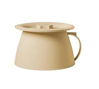 Padella portatile, vaso da camera da 1,5 l con coperchio, 22,3 cm, orinatoio per auto per uomo, sputacchiera coperta, tappo sigillante per odori, per donne campeggiatori autisti viaggiatori e ospedale