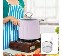 Padella profonda con manico Pentola Tempura giapponese per casa da campeggio