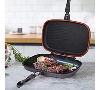 Padella, ribaltabile antiaderente su entrambi i lati Utensile da cucina per barbecue Pentole Stufa Grill Pentole Padella a induzione con manico antiscottatura