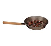 Padella rotonda grande 30 cm per cuocere le Castagne in ferro inclusa di Manico